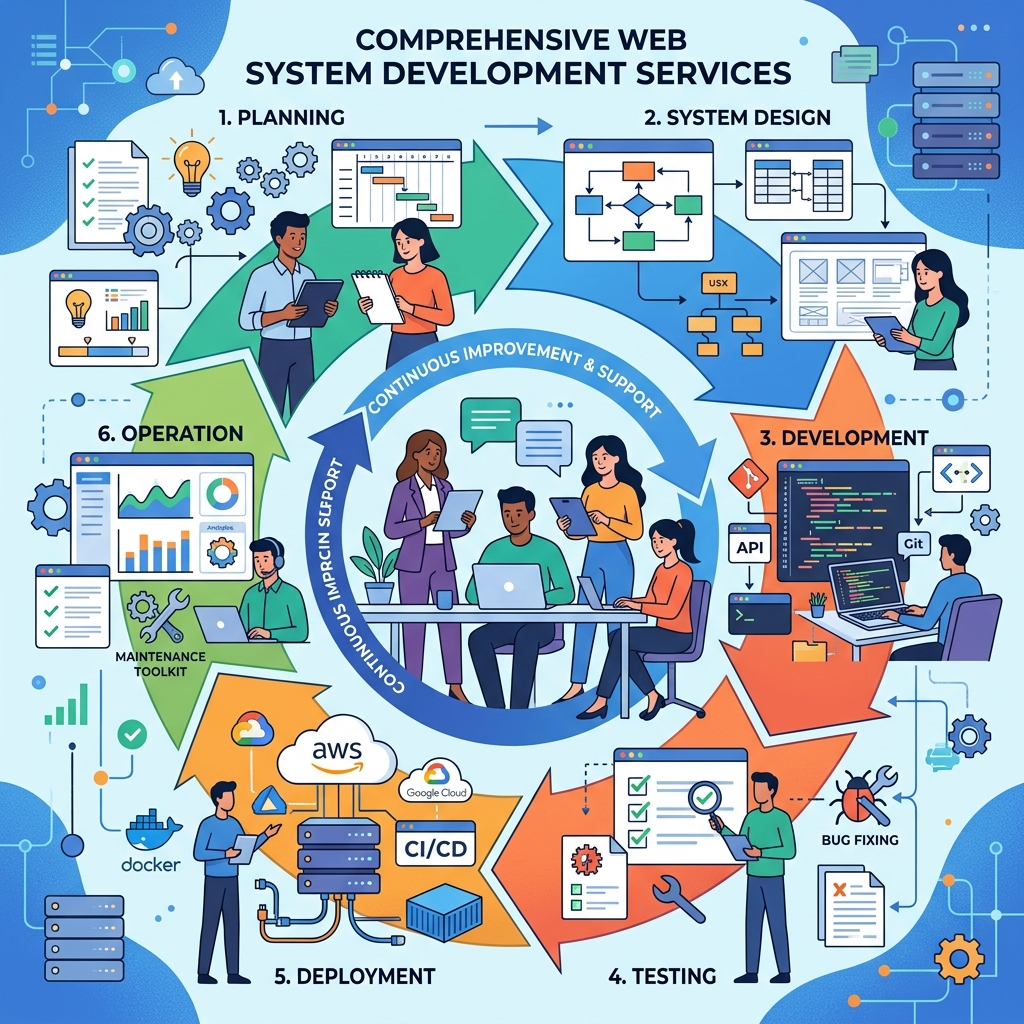 ウェブシステムの企画から運営までをワンストップで伴走します